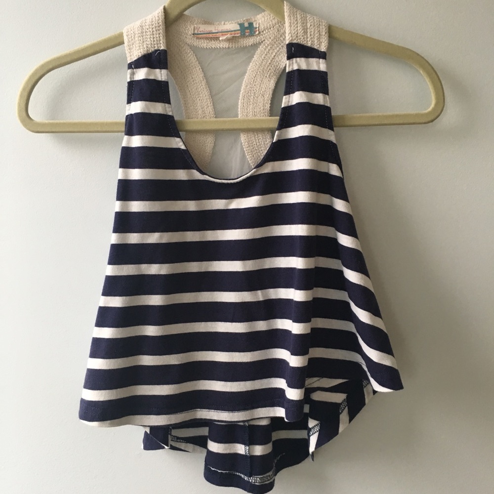Girls Vintage Havana High-Low Tank Top | Beachy | Cover-up | Mesh Back
